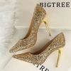 Giày cao gót BIGTREE 9.219-1 - Kim tuyền sequin, size lớn, gót nhọn, chính hãng 509k 4