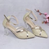 Giày cao gót bít mũi da nhũ kim tuyến 5.5-7.5cm dây bóng chéo - Giá 157.900₫ 2