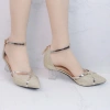 Giày cao gót bít mũi da nhũ kim tuyến 5.5-7.5cm dây bóng chéo - Giá 157.900₫ 8