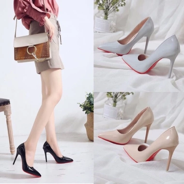 Giày cao gót công sở da bóng gót nhọn 7-10p Giá chỉ 130.900 giảm tới 23
