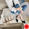 Giày cao gót công sở da mềm quai đá ngang, hở gót mũi nhọn, gót 5cm - giảm giá 135k