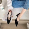 Giày cao gót công sở da mềm quai đá ngang, hở gót mũi nhọn, gót 5cm - giảm giá 135k 5