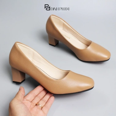 Giày cao gót công sở mũi vuông 5-7cm đế vuông trơn - Giá ưu đãi 162.992₫ 4