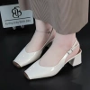 Giày Cao Gót Công Sở Mũi Vuông Bóng Mềm 5-7cm Giày Bánh Bèo SandalROSIE 225k