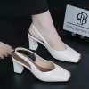 Giày Cao Gót Công Sở Mũi Vuông Bóng Mềm 5-7cm Giày Bánh Bèo SandalROSIE 225k 4