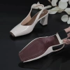 Giày Cao Gót Công Sở Mũi Vuông Bóng Mềm 5-7cm Giày Bánh Bèo SandalROSIE 225k 7