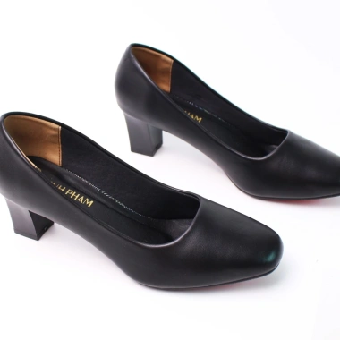 Giày cao gót công sở ngoại cỡ 35-42, đế vuông mũi vuông 5-7cm - Giá ưu đãi 186k 4