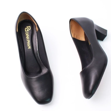 Giày cao gót công sở ngoại cỡ 35-42, đế vuông mũi vuông 5-7cm - Giá ưu đãi 186k 6