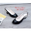 Giày cao gót công sở Nrossi size lớn 5 phân đen hở mũi 40-43 FREESHIP50K 2