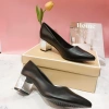 Giày cao gót công sở nữ gót vuông 5cm da thật êm mềm - Full box, chỉ 350.000₫ 2