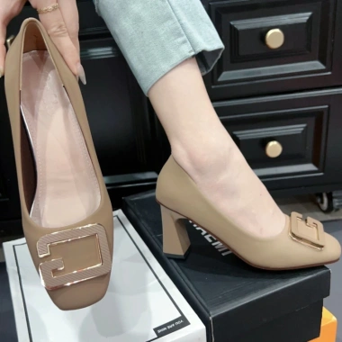 Giày cao gót công sở nữ mũi vuông 5-7cm êm mềm sang trọng - Giá 159.000₫ 9