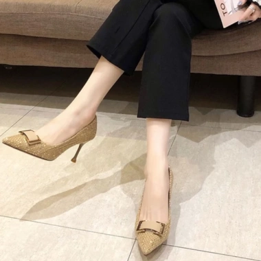 Giày cao gót dạ mũi nhọn 8cm công sở - Dự tiệc, giảm tới 23% chỉ 280k