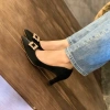 Giày Cao Gót Đá Vuông Đồng Gót 5-7cm Da Trơn Siêu Xịn - Thời Thượng Giá 374k 2
