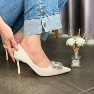 Giày Cao Gót Đá Vuông Đồng Gót 5-7cm Da Trơn Siêu Xịn - Thời Thượng Giá 374k 5