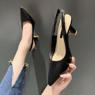 Giày cao gót đế nhọn nữ công sở hở lưng - Phong cách đa năng, giá chỉ 159.000₫