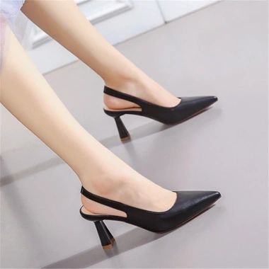 Giày cao gót đế nhọn nữ công sở hở lưng - Phong cách đa năng, giá chỉ 159.000₫