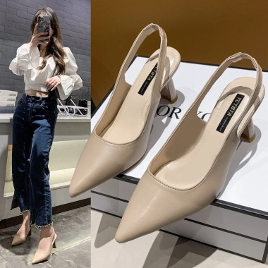 Giày cao gót đế nhọn nữ công sở hở lưng - Phong cách đa năng, giá chỉ 159.000₫