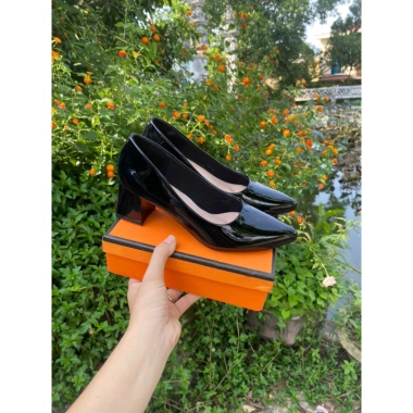 Giày cao gót đế trụ da bóng công sở size 35-42, giảm còn 149k 3