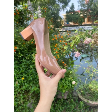 Giày cao gót đế trụ da bóng công sở size 35-42, giảm còn 149k 4