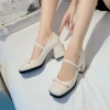 Giày cao gót đế vuông đính nơ thời trang FAROSA C28 da bóng sang chảnh - 204.625₫ 8