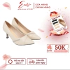 Giày Cao Gót Emily công sở 7 phân mũi nhọn, phối đá, sang trọng FORM RỘNG 229k