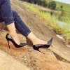 Giày cao gót GÓT XINH đen da bóng bít mũi nhọn size 8‑12 giảm giá 259.888₫ 9