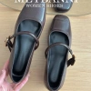 Giày Cao Gót MEYBANNI Mũi Vuông Quai Ngang Khoá Béo Đế 4cm Giá 229k Giảm 22% 4