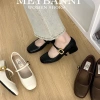 Giày Cao Gót MEYBANNI Mũi Vuông Quai Ngang Khoá Béo Đế 4cm Giá 229k Giảm 22% 5
