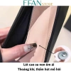 Giày cao gót mũi nhọn 8 phân FFANSTORE - Đế đúp gót vuông, da mềm size lớn, màu đen da lộn - 570k 6