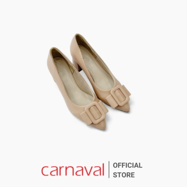 Giày Cao Gót Mũi Nhọn Đính Khóa Carnaval 5cm Vuông - Công Sở Sang Trọng, Giá 198k 6