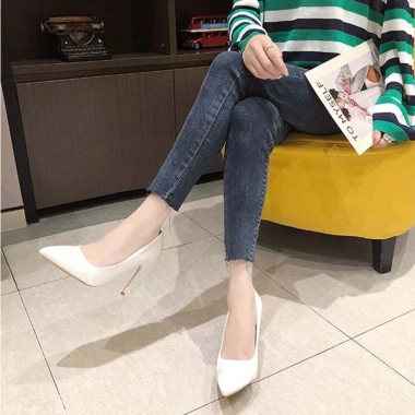 Giày cao gót mũi nhọn satin thời trang công sở nữ thanh lịch, giá 443.167₫ 5