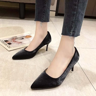Giày cao gót mũi nhọn satin thời trang công sở nữ thanh lịch, giá 443.167₫ 7