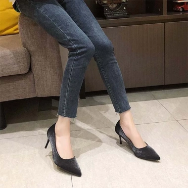 Giày cao gót mũi nhọn satin thời trang công sở nữ thanh lịch, giá 443.167₫ 8