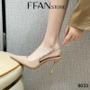 Giày cao gót mũi nhọn slingback da mềm mại 7‑9 cm, đính đá, bigsize màu đen-be, giảm giá 490k 6