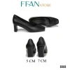Giày cao gót mũi vuông nữ da thật, đế vuông, bít mũi, màu đen, size 5-9 1.06 triệu 2
