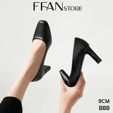 Giày cao gót mũi vuông nữ da thật, đế vuông, bít mũi, màu đen, size 5-9 1.06 triệu 4 Giày cao gót mũi vuông nữ da thật, đế vuông, bít mũi, màu đen, size 5-9 1.06 triệu 4