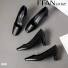 Giày cao gót mũi vuông nữ da thật, đế vuông, bít mũi, màu đen, size 5-9 1.06 triệu 7