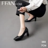 Giày cao gót mũi vuông nữ da thật, đế vuông, bít mũi, màu đen, size 5-9 1.06 triệu 9
