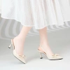 Giày Cao Gót MWC G206 Slingback Mũi Nhọn Đính Nơ - Thời Trang Thanh Lịch Giá 250k
