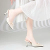 Giày Cao Gót MWC G206 Slingback Mũi Nhọn Đính Nơ - Thời Trang Thanh Lịch Giá 250k 2