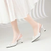 Giày Cao Gót MWC G206 Slingback Mũi Nhọn Đính Nơ - Thời Trang Thanh Lịch Giá 250k 4