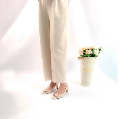 Giày Cao Gót Nữ 6,5cm Đĩnh Nơ Da Thật Cao Cấp Guốc Mũi Nhọn Công Sở NUDDO N066A Giá 458.000 VND