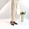 Giày Cao Gót Nữ 6,5cm Đĩnh Nơ Da Thật Cao Cấp Guốc Mũi Nhọn Công Sở NUDDO N066A Giá 458.000 VND 9