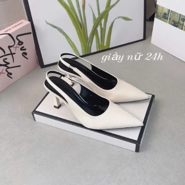 Giày Cao Gót Nữ 7 Phân Da Mềm, Phom Chân Gầy Mỏng Lùi, Size Đa Dạng - Giá 165k