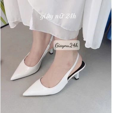 Giày Cao Gót Nữ 7 Phân Da Mềm, Phom Chân Gầy Mỏng Lùi, Size Đa Dạng - Giá 165k