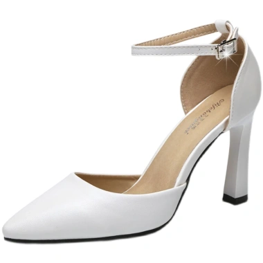 Giày Cao Gót Nữ C72 Đế Vuông 7P Size 35-43 - 2 Màu Đen/Kem Quý Phái, Giá 104.000₫