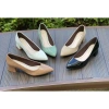 Giày cao gót nữ công sở Annmodels A034XB da bóng, 3 phân mũi nhọn, đế vuông 3cm - 310k