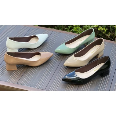 Giày cao gót nữ công sở Annmodels A034XB da bóng, 3 phân mũi nhọn, đế vuông 3cm - 310k 3 Giày cao gót nữ công sở Annmodels A034XB da bóng, 3 phân mũi nhọn, đế vuông 3cm - 310k 3