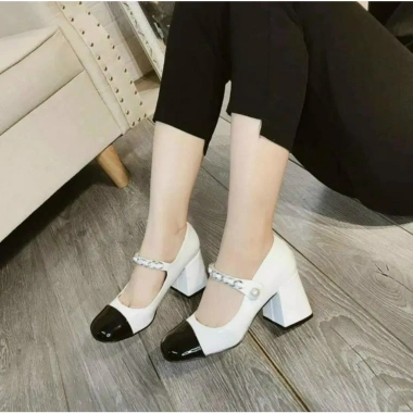 Giày cao gót nữ công sở quai xích đính ngọc, gót 7cm, tôn dáng - Giá ưu đãi 138.999₫