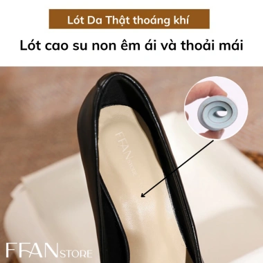 Giày cao gót nữ da lộn mềm mại, mũi nhọn, gót vuông 3-5-7 phân, màu đen, size lớn - giảm còn 480k